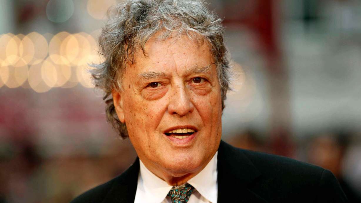 British playwright Tom Stoppard poses as he arrives for the world premiere of "Anna Karenina," in London on Sept. 4, 2012. His agents announced he died this week.