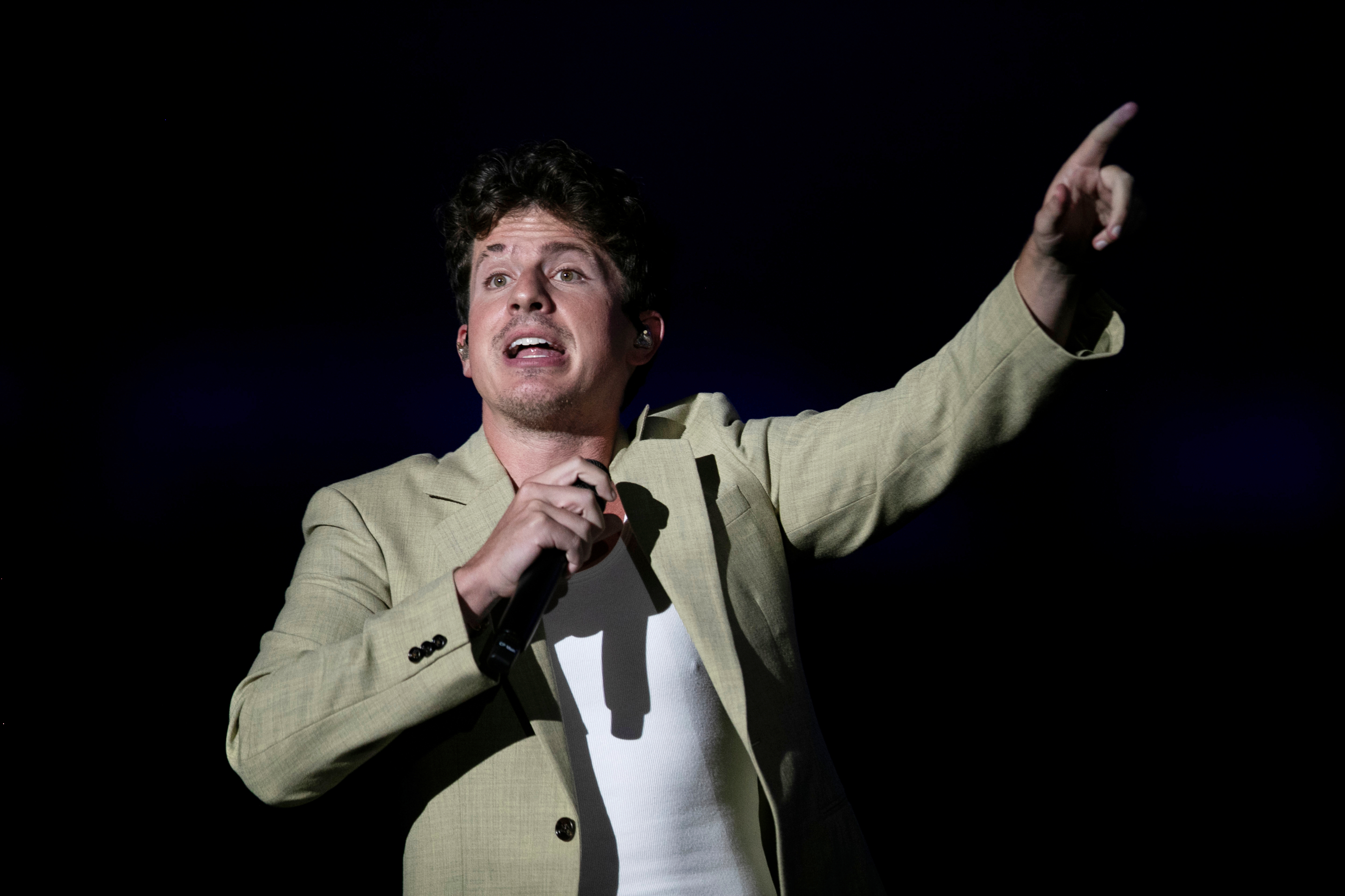 FILE - American singer Charlie Puth performs at the Rock in Rio music festival in Rio de Janeiro, Thursday, Sept. 19, 2024. 
