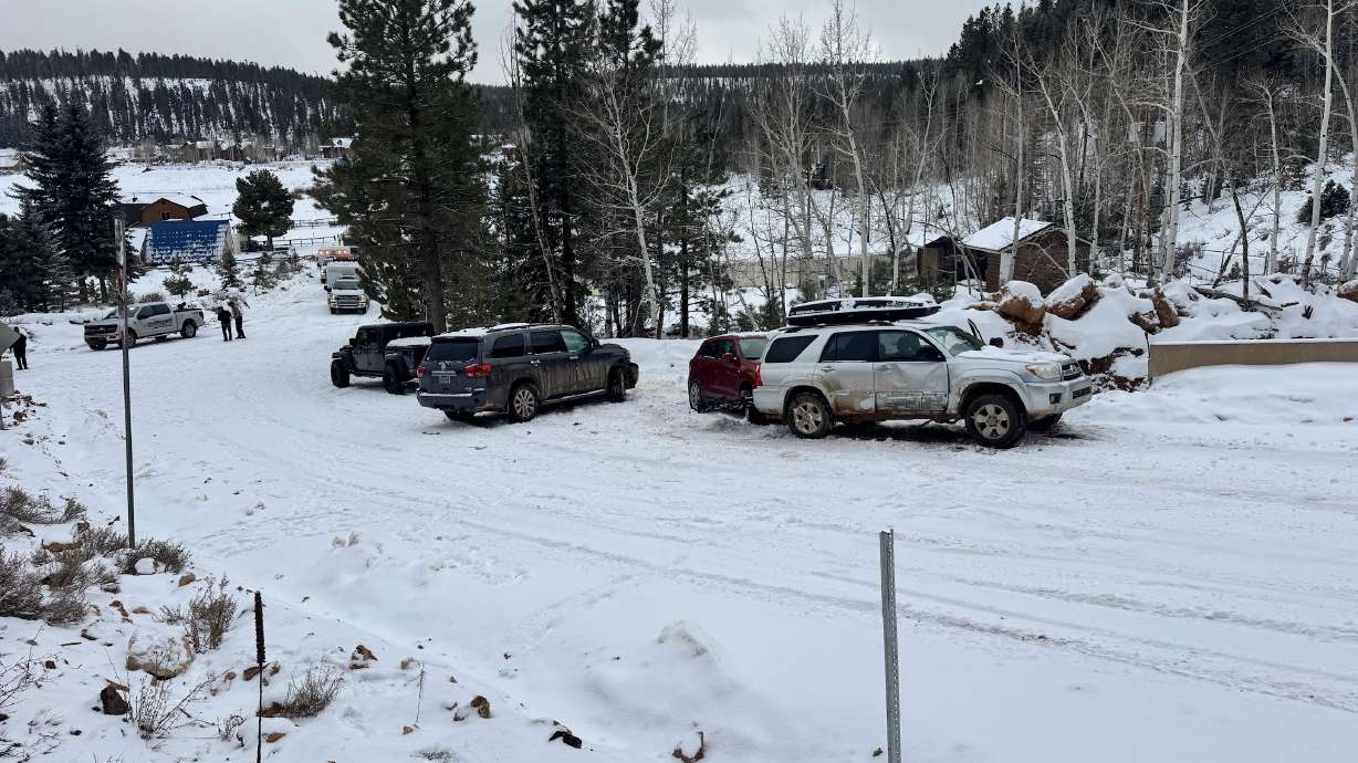 A Las Vegas man who had stopped to check on two cars involved in a minor collision was killed Sunday in southern Utah when he was hit a third vehicle that slid into him.