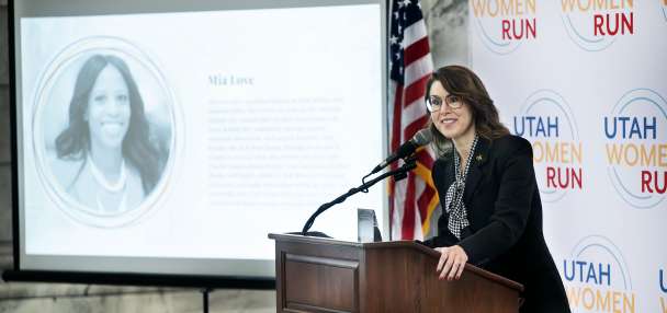 'You belong in the room': Late Rep. Mia Love honored with Martha Hughes Cannon award