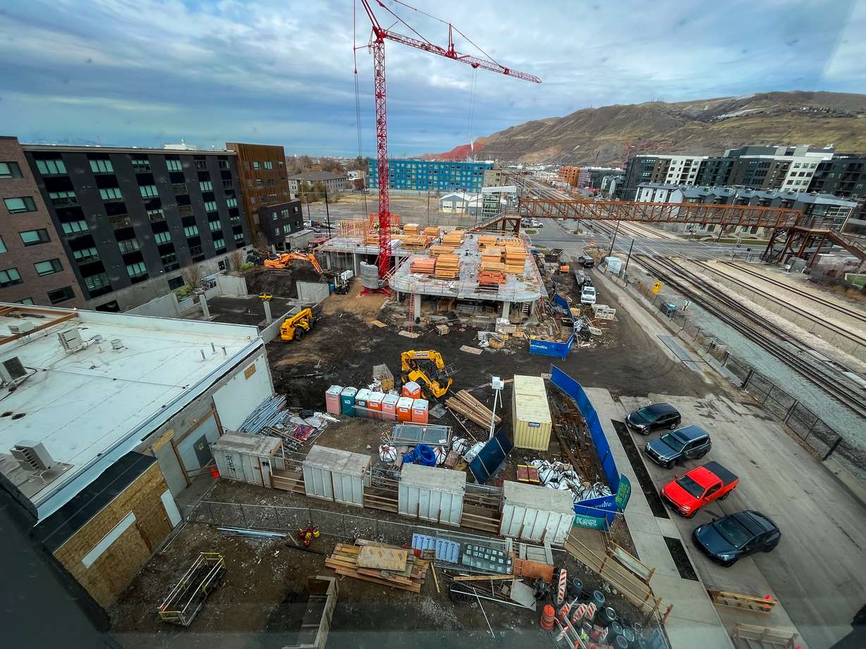 Construction of the fourth Citizens West phase continues in Salt Lake City on Tuesday. It's expected to be completed next year, adding dozens of more units to the area.