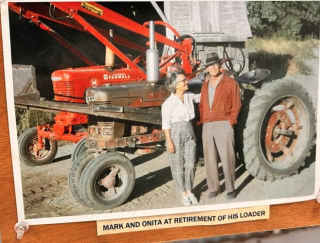 Mark Hoff's tractor loader is pictured.