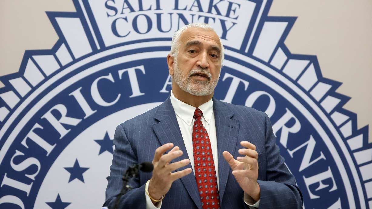 Salt Lake County District Attorney Sim Gill speaks at a press conference Wednesday. Gill says his decision to file a criminal charge stemming from a killing at a large rally was complicated and nuanced because of Utah gun and self-defense laws.