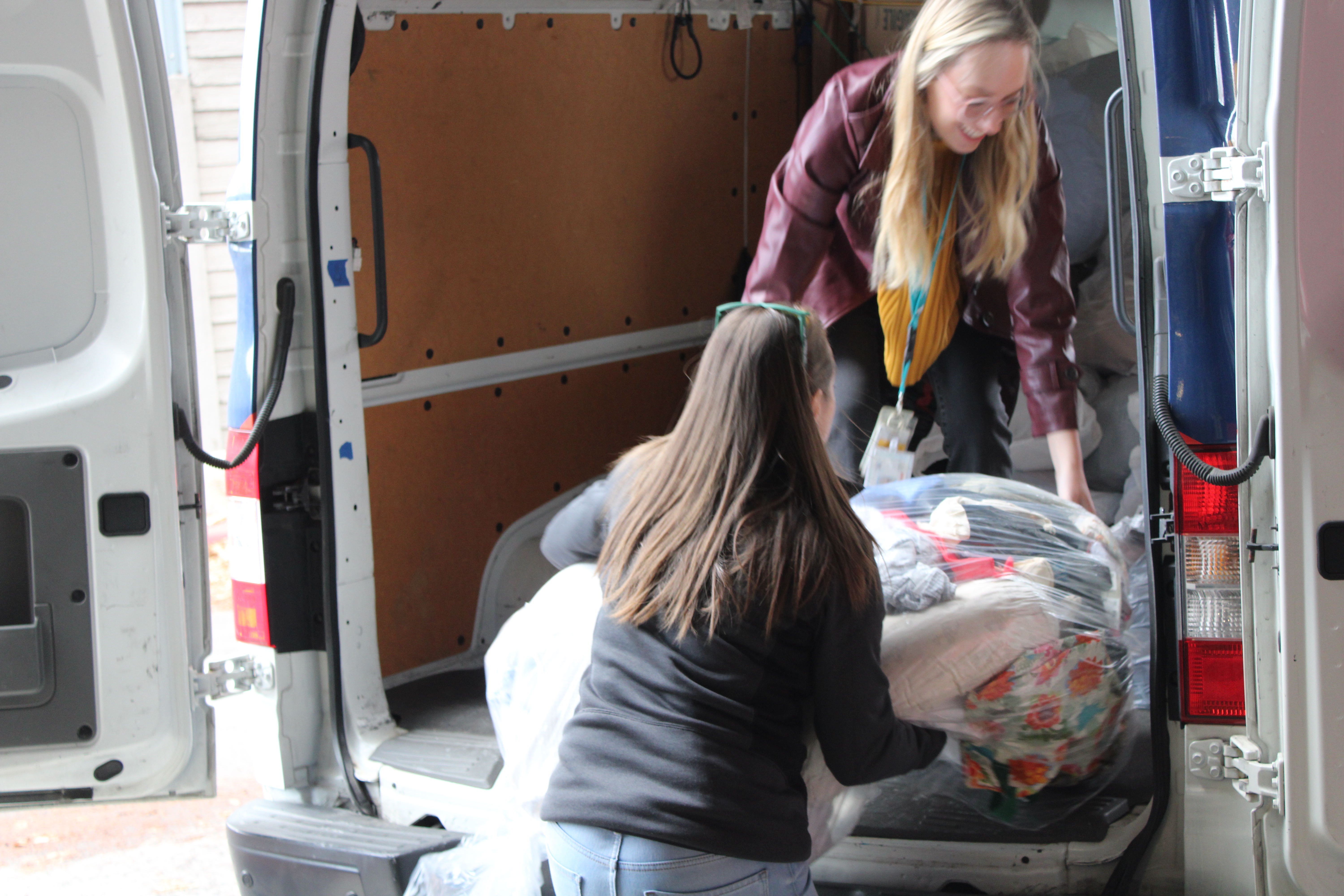 Clothing donations are being delivered as part of the 13th annual Warm Bodies, Warm Souls annual clothing drive on Wednesday.