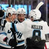 Peterka has 2 goals and 2 assists, Vejmelka gets first shutout of season as Mammoth beat Ducks