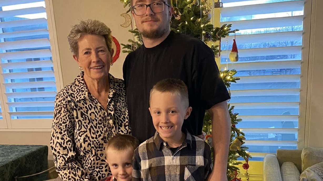 Connie Alexakos with her son and two grandchildren. Connie passed away from non-smoking lung cancer earlier this year.