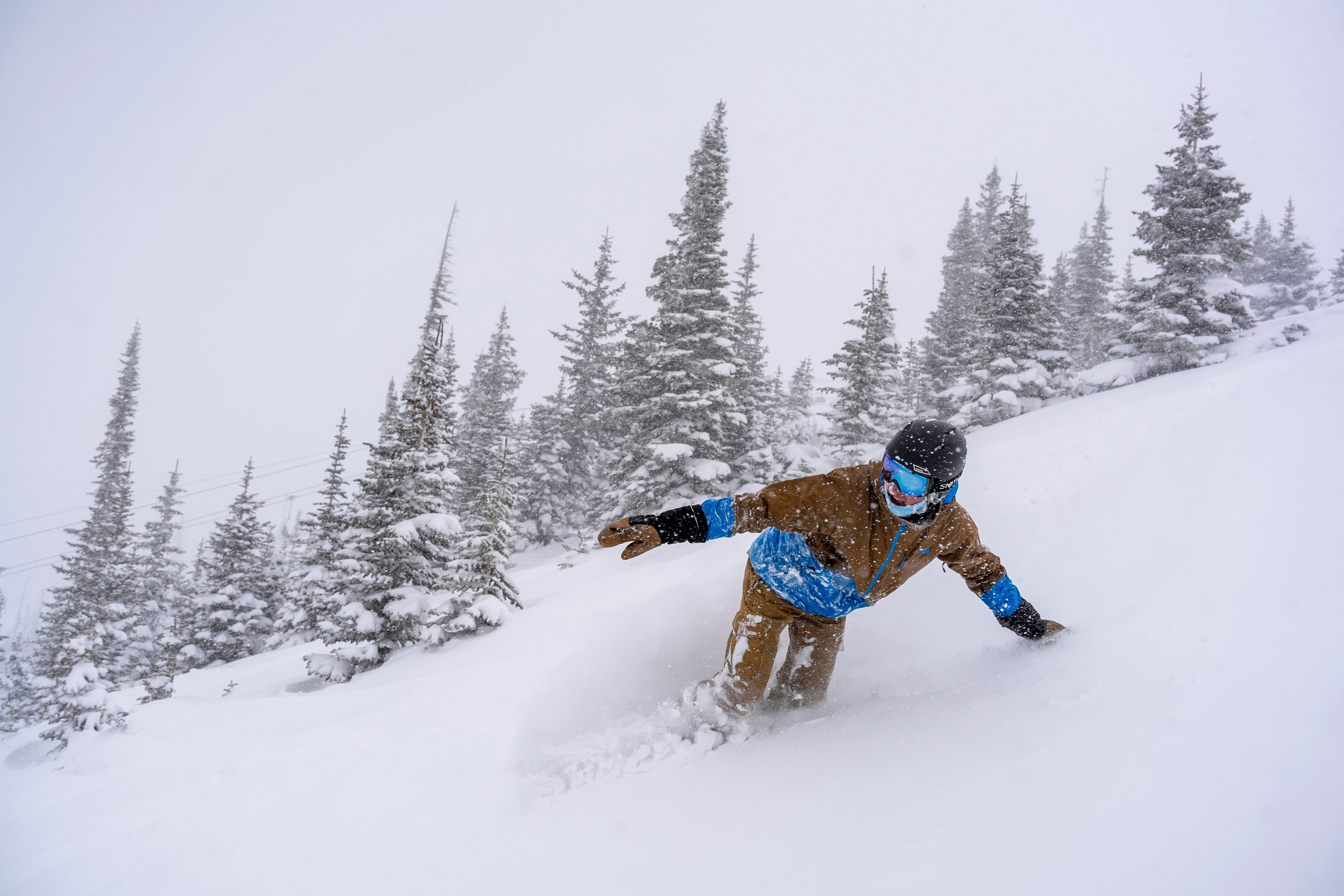 Skiers and snowboarders are pictured at Brian Head Ski Resort in this undated handout photo.