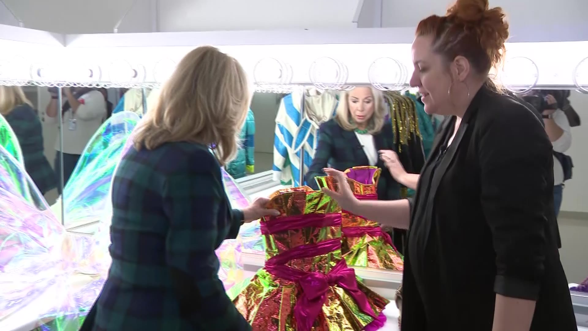 Marianne Theriault is head of wardrobe and describes the overall look of the production.