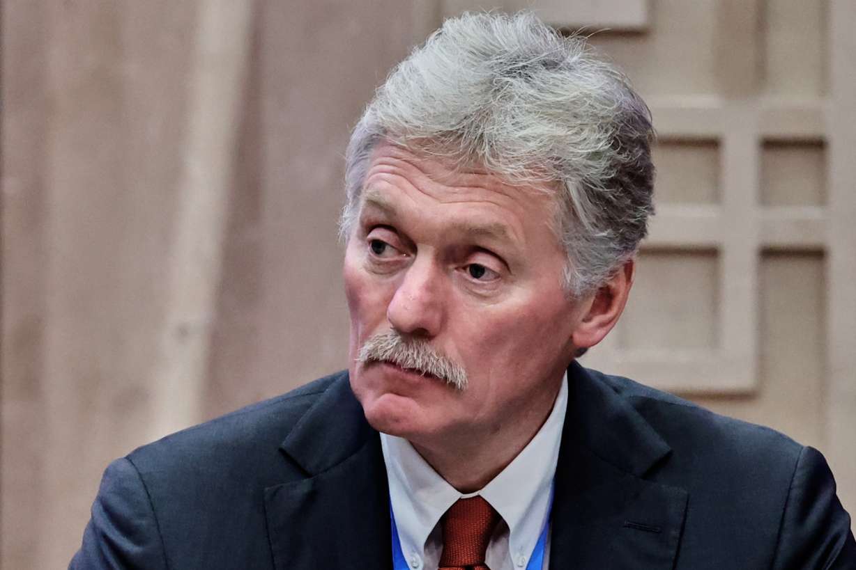 Kremlin spokesman Dmitry Peskov attends a Kyrgyzstan-Russia talk at the Administrative complex Yntymak-Manas Ordo, in Bishkek, Kyrgyzstan, Nov. 26. Peskov on Wednesday said Ukraine's recent military and political overhaul reflect strains in Kyiv.