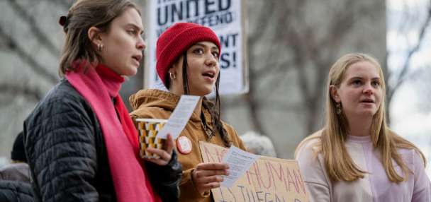 Immigrant advocates protest at Salt Lake immigration facility amid talk of heightened enforcement