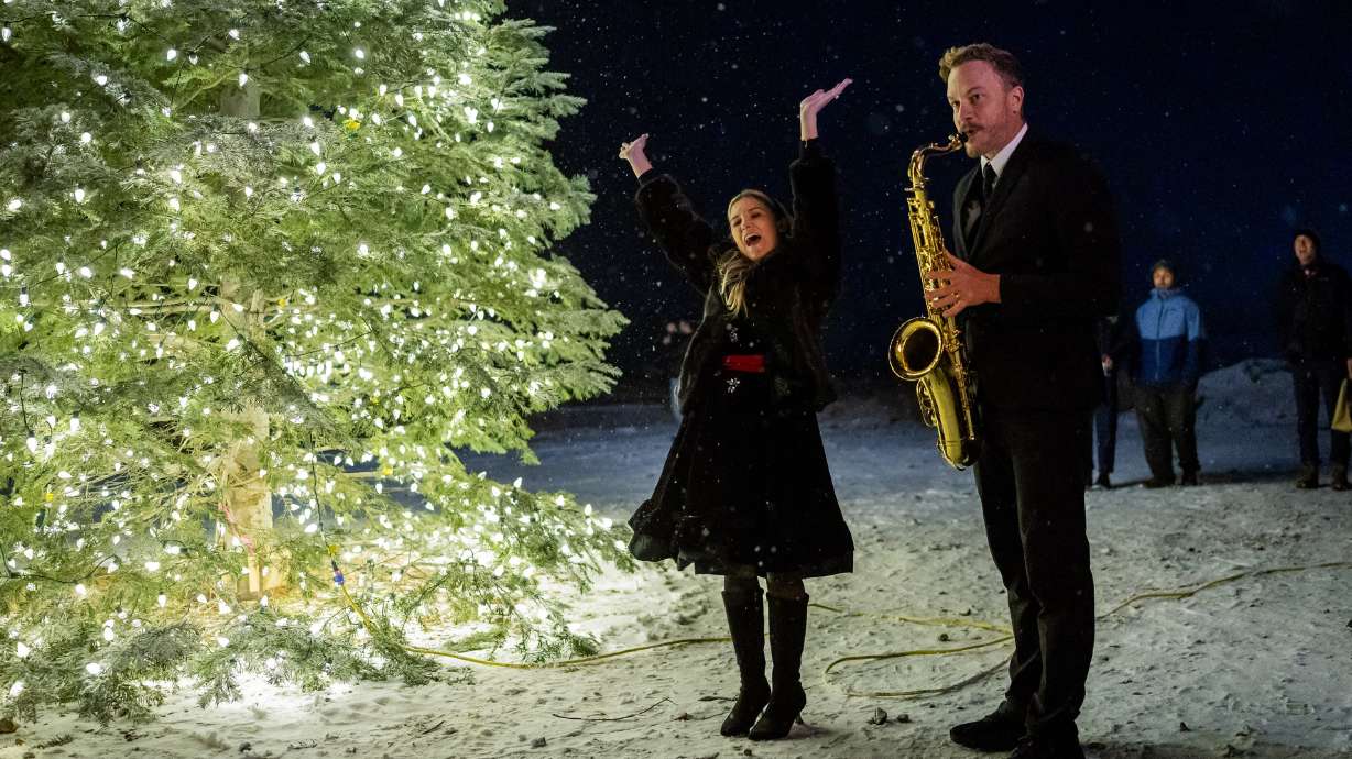 Gold Standard band performs at Ballerina Farm’s tree lighting ceremony at their winter market in Kamas on Friday. Ballerina Farm has had a transformative year, but the Utah-based brand has more planned for the year ahead.