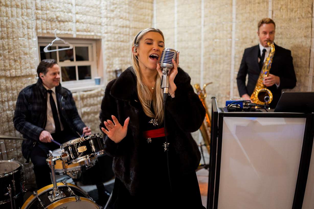 Gold Standard band performs at Ballerina Farm’s tree lighting ceremony at their winter market in Kamas on Dec. 5.