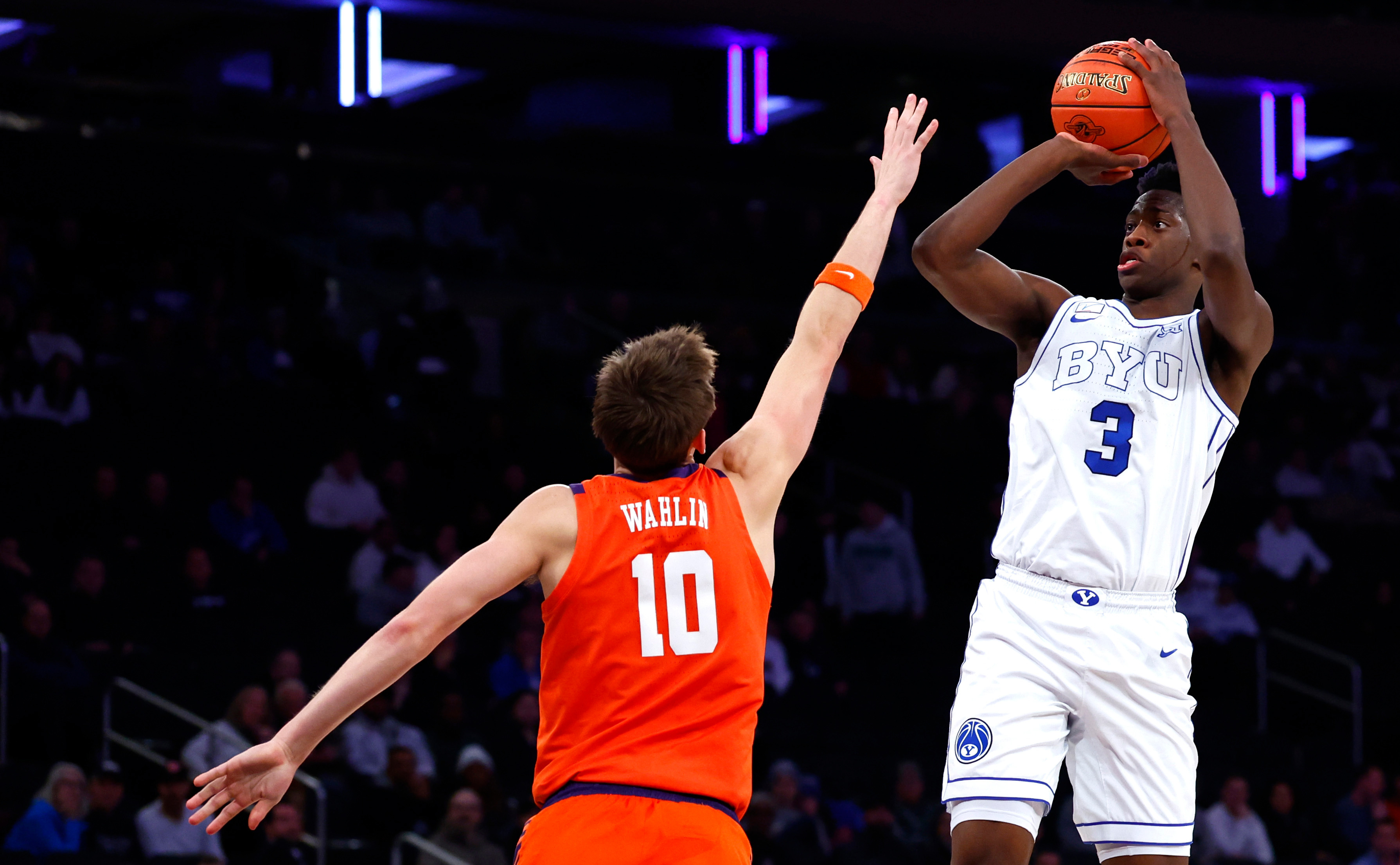 Dybantsa, Wright rally No. 10 BYU from 22-point 2nd-half deficit to top Clemson in Jimmy V Classic