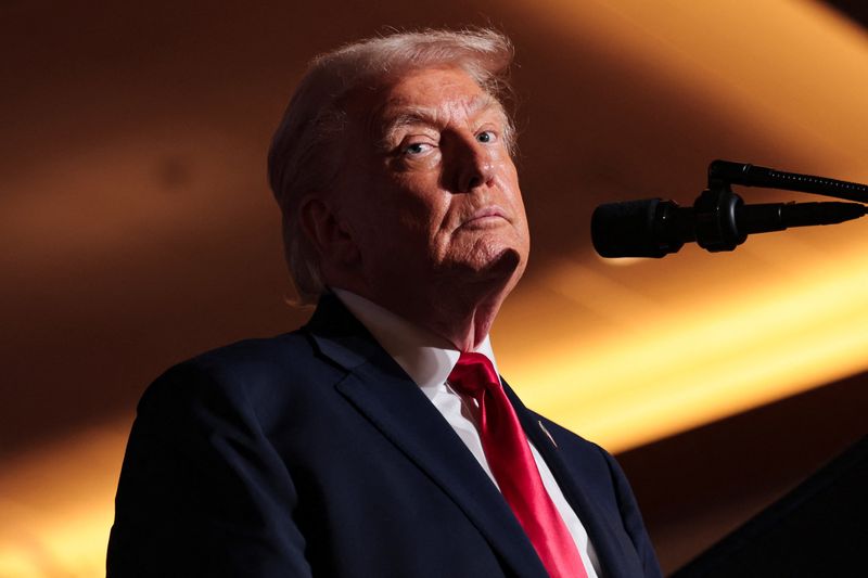 President Donald Trump looks on as he delivers remarks on the economy and affordability at the Mount Airy Casino Resort in Mount Pocono, Pa., Tuesday.
