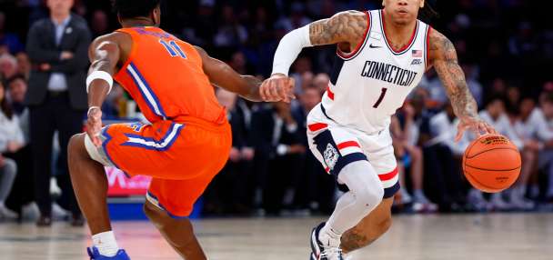 Ball scores 19 points as No. 5 UConn beats No. 18 Florida 77-73 in Jimmy V Classic