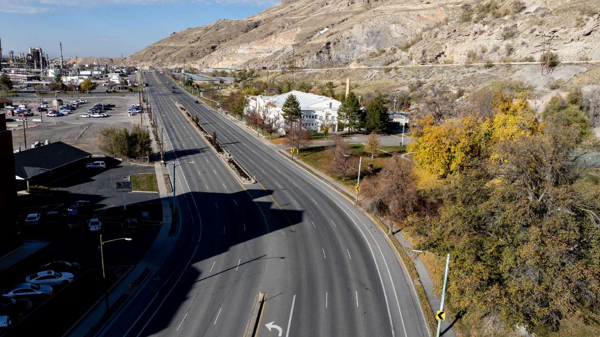 300 West, which turns into Beck Street, in Salt Lake City on Nov. 13. A Salt Lake City Council vote to accept a grant to add license plate reader cameras in areas like Beck Street was postponed on Tuesday amid concerns from residents and leaders.
