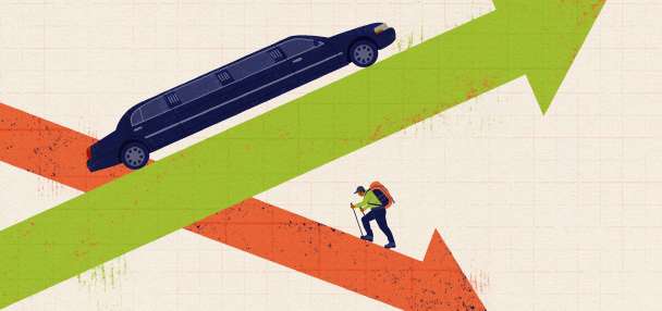 What is a 'K-shaped' economy and why is it a concern?