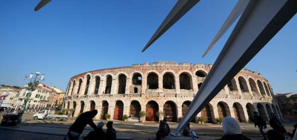 Verona's ancient Roman Arena gets a modern facelift for the 2026 Winter Olympic Games