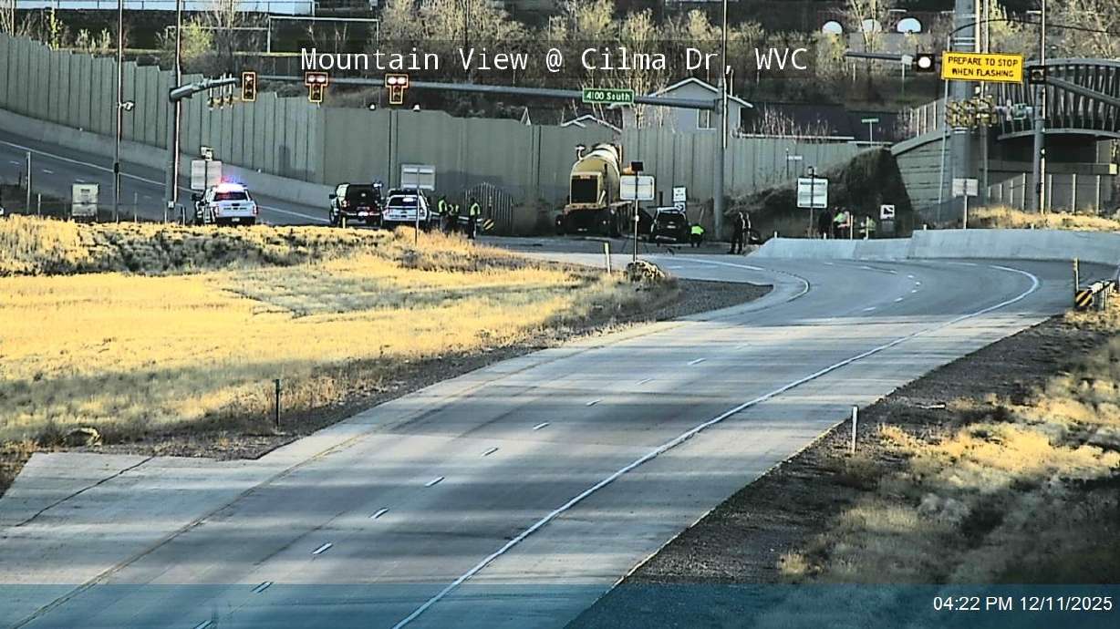 A crash is impacting traffic on Mountain View Corridor in West Valley City on Thursday.
