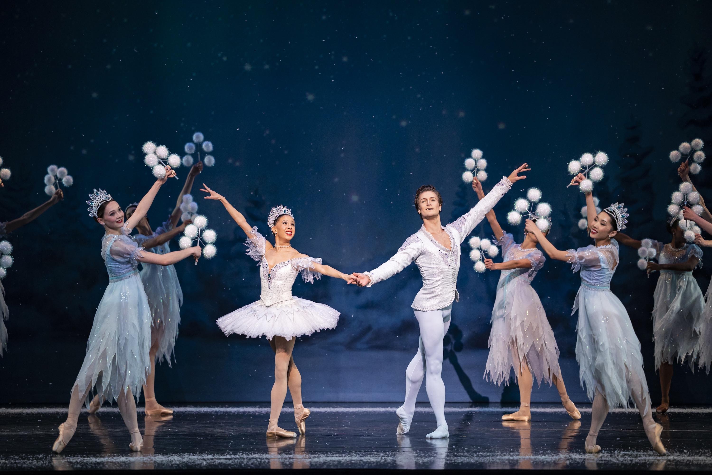 Ballet West dancers Jenna Rae Herrera and Jordan Veit perform as the Snow Queen and Snow King in "The Nutcracker" in December.