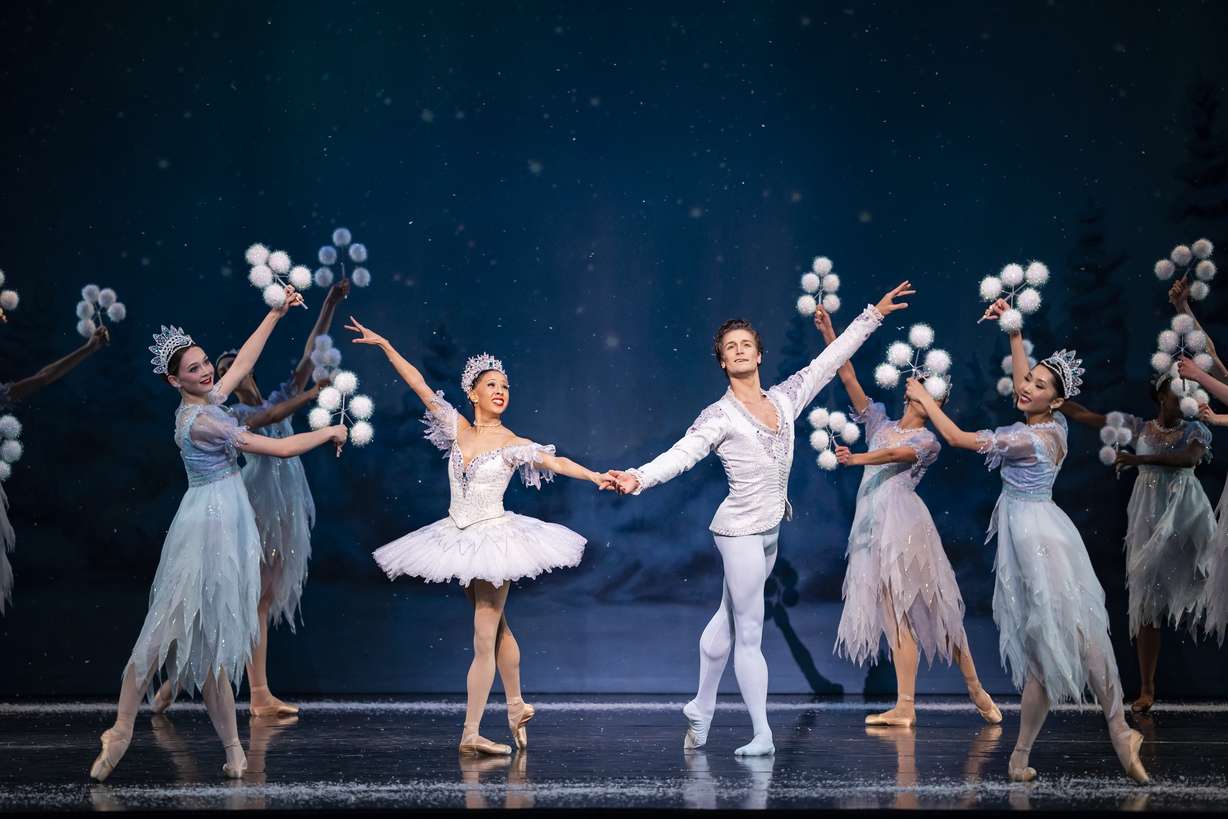 Ballet West dancers Jenna Rae Herrera and Jordan Veit perform as the Snow Queen and Snow King in "The Nutcracker" in December.