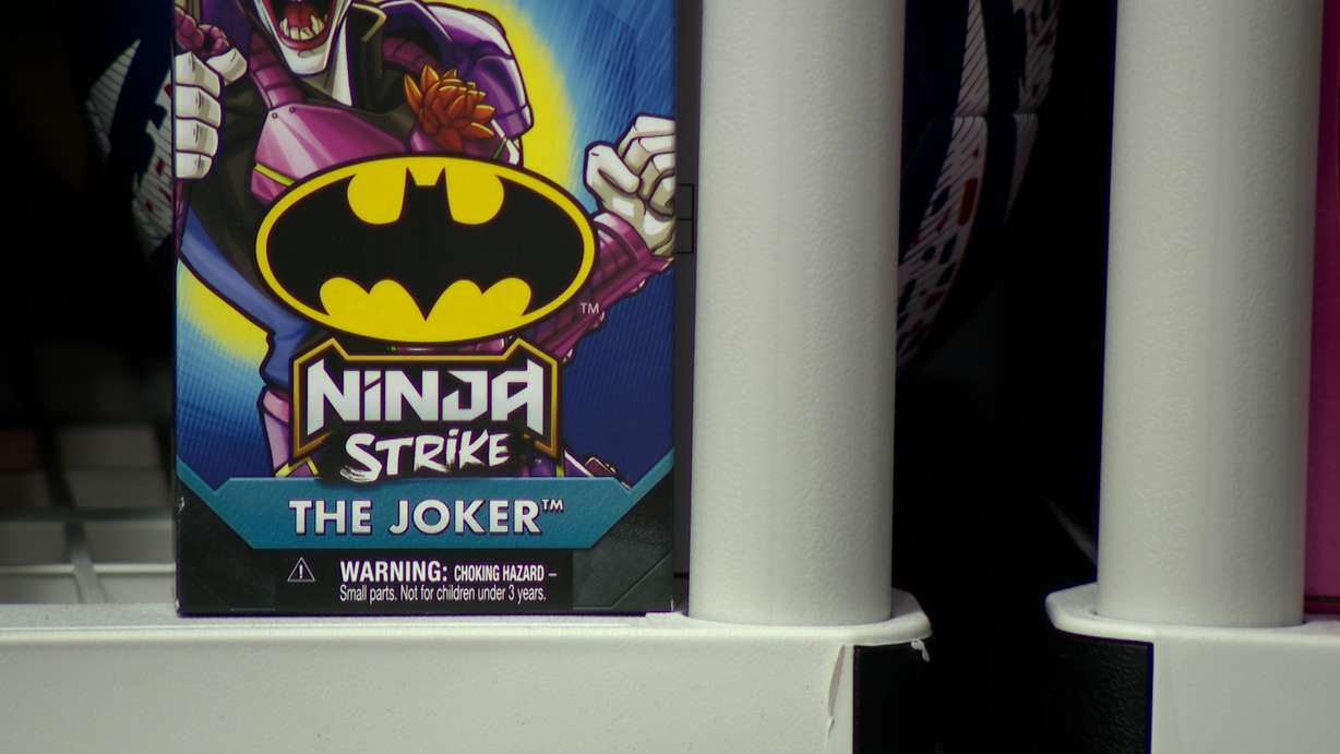 A toy sits on a shelf in a Provo warehouse where volunteers sort items for Utah County’s Sub for Santa program, Friday. United Way CEO and President Bill Hulterstrom said while generosity is up, so is the need for donations.