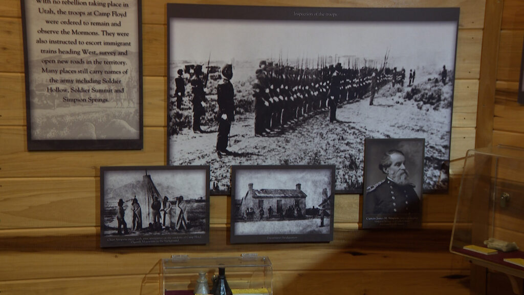 An exhibit at Camp Floyd in Fairfield, Utah County, Friday. Manager Clay Shelley called Camp Floyd an important place in Utah state history.