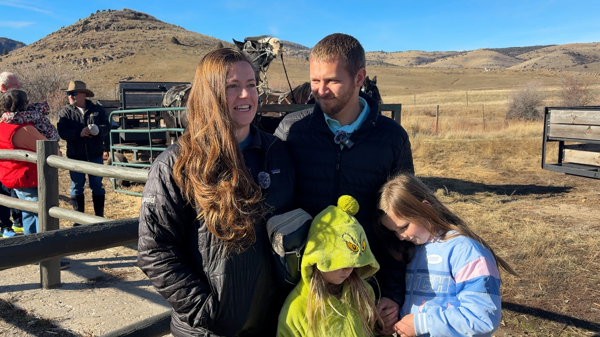 Lexi and Tanner Yorgason speak with KSL-TV, Friday. The Yorgasons said while they enjoyed today's ride, they plan to return once the snow and elk come back.