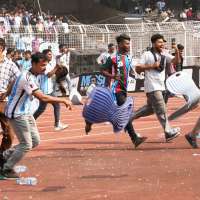 Messi's tour of India gets off to chaotic start as angry fans storm field