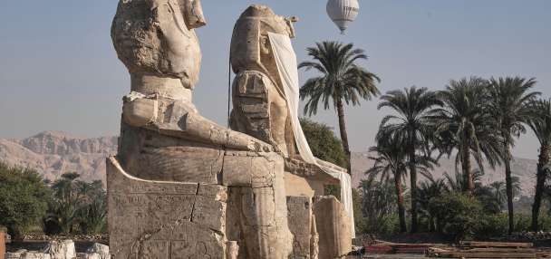 Egypt reveals restored colossal statues of pharaoh in Luxor