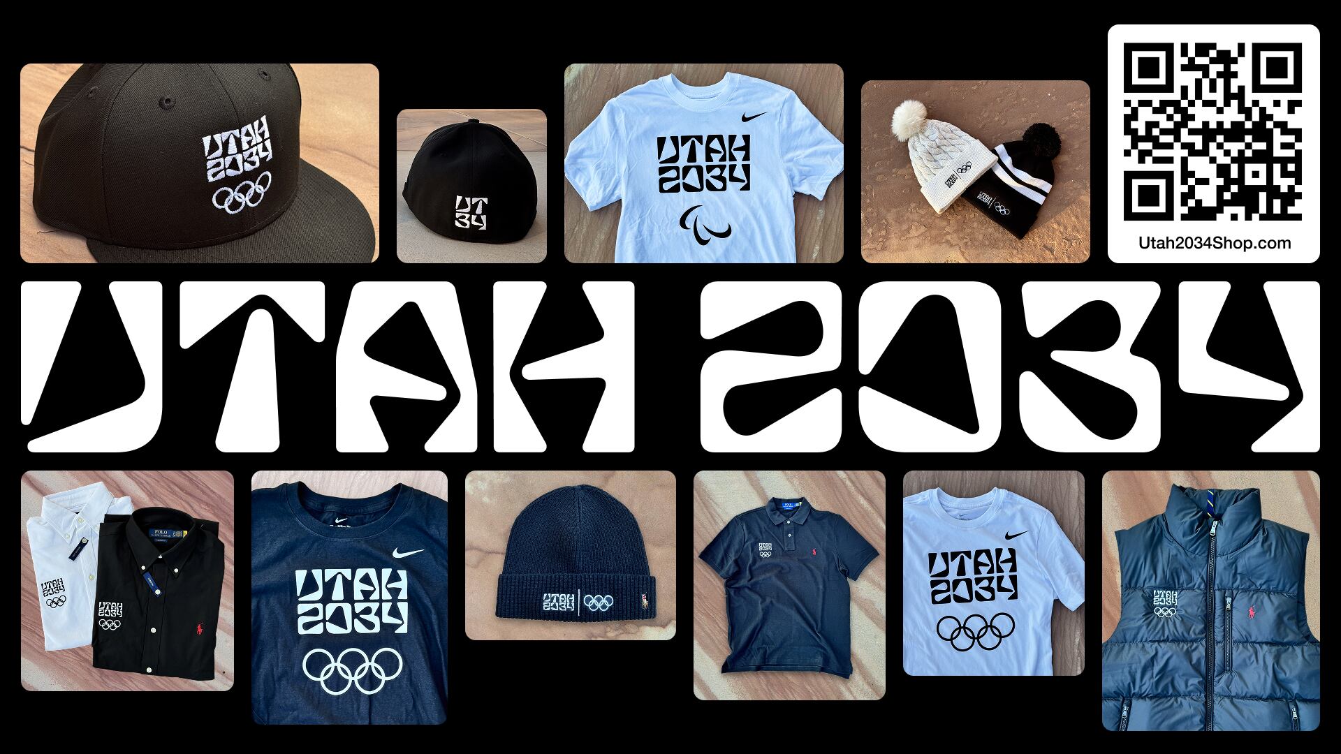 A promotional image of the new Utah 2034 merchandise was released Nov. 24, in conjunction with the unveiling of the new Olympic branding for the Winter Games, which will be called "Utah 2034."