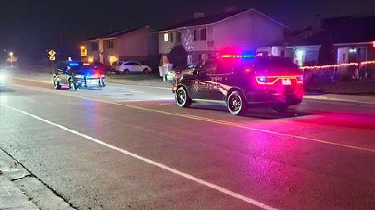 Emergency vehicles are at the scene after a person died Monday after being hit by a car in Provo.