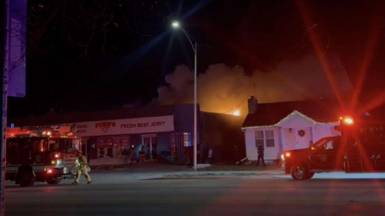 Two businesses at 500 West and 800 North in Provo were on fire late Monday.