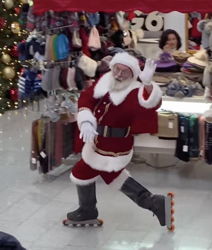 Have You Seen This? Santa Claus delights shoppers with roller skating performance in Slovenia
