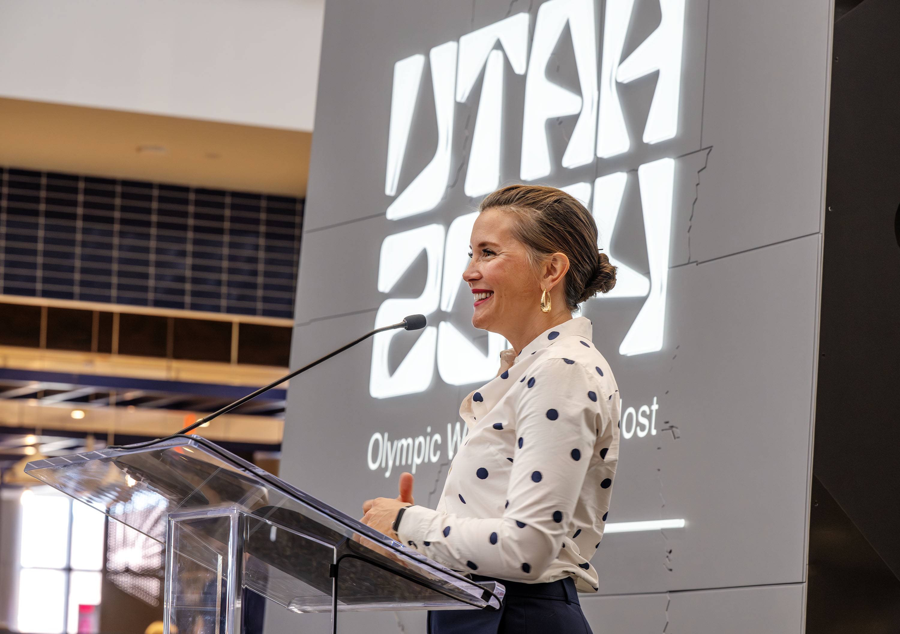Salt Lake City Mayor Erin Mendenhall speaks at an event at the Salt Lake City International Airport on Nov. 24, 2025. A Farmington man was ordered to spend two months in jail in connection with a stalking incident last year.