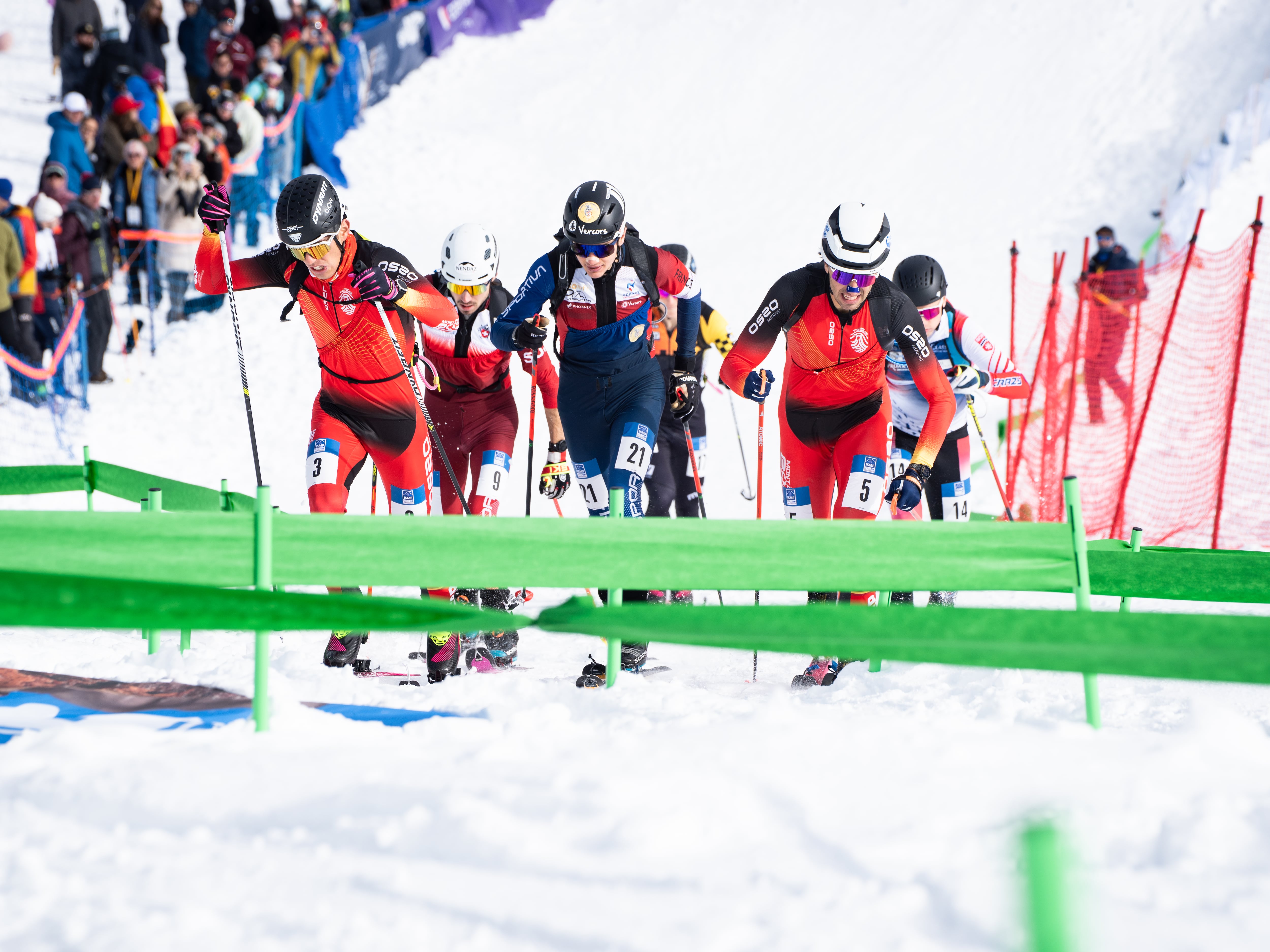 Athletes compete during the Salt Lake City Skimo World Cup, held by the International Ski Mountaineering Federation at Solitude Mountain Resort in Big Cottonwood Canyon near Salt Lake City on Dec. 6 and 7.