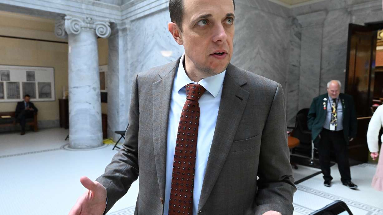 Rep. Bridger Bolinder, R-Grantsville, at the Capitol in Salt Lake City on Jan. 29, 2024. Bolinder, who was elected House majority assistant whip in June, said he will not seek reelection next year.