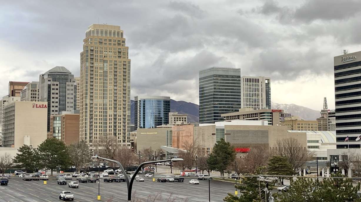 A cold front swept through Salt Lake City on Wednesday. It reached a high of 67 degrees because of downslope winds from the Oquirrh Mountains, meteorologists say.