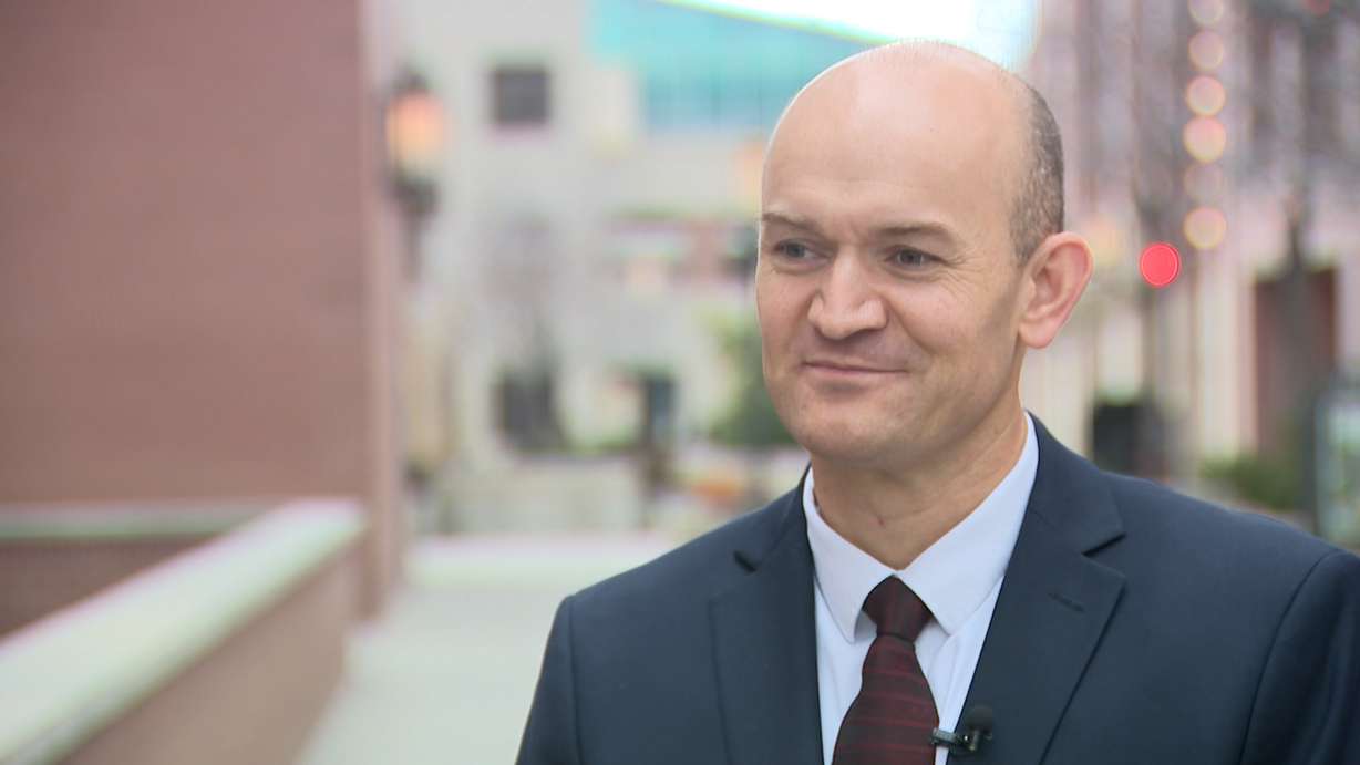 Josh Randall speaks with KSL on Wednesday. Randall is searching for answers after West Valley City provided only partial surveillance footage of an alleged assault to him.