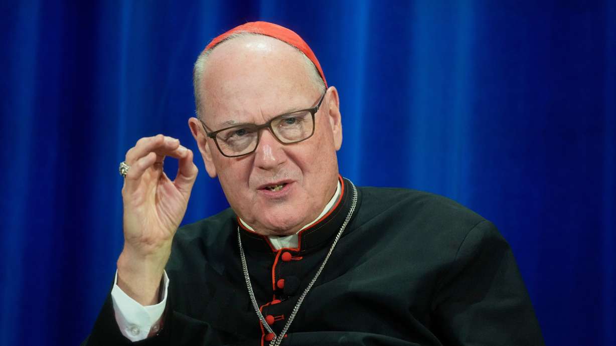 Cardinal Timothy Dolan of New York attends a news conference at the North American College in Rome, May 9. Pope named Bishop Ronald Hicks to replace retiring Cardinal Dolan.