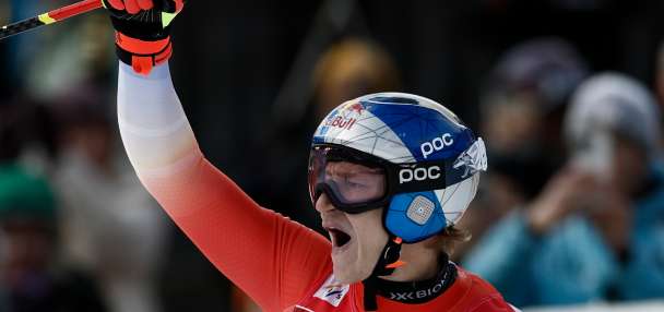 Swiss ski star Odermatt wins foggy downhill to match Tomba's 50 in World Cup races