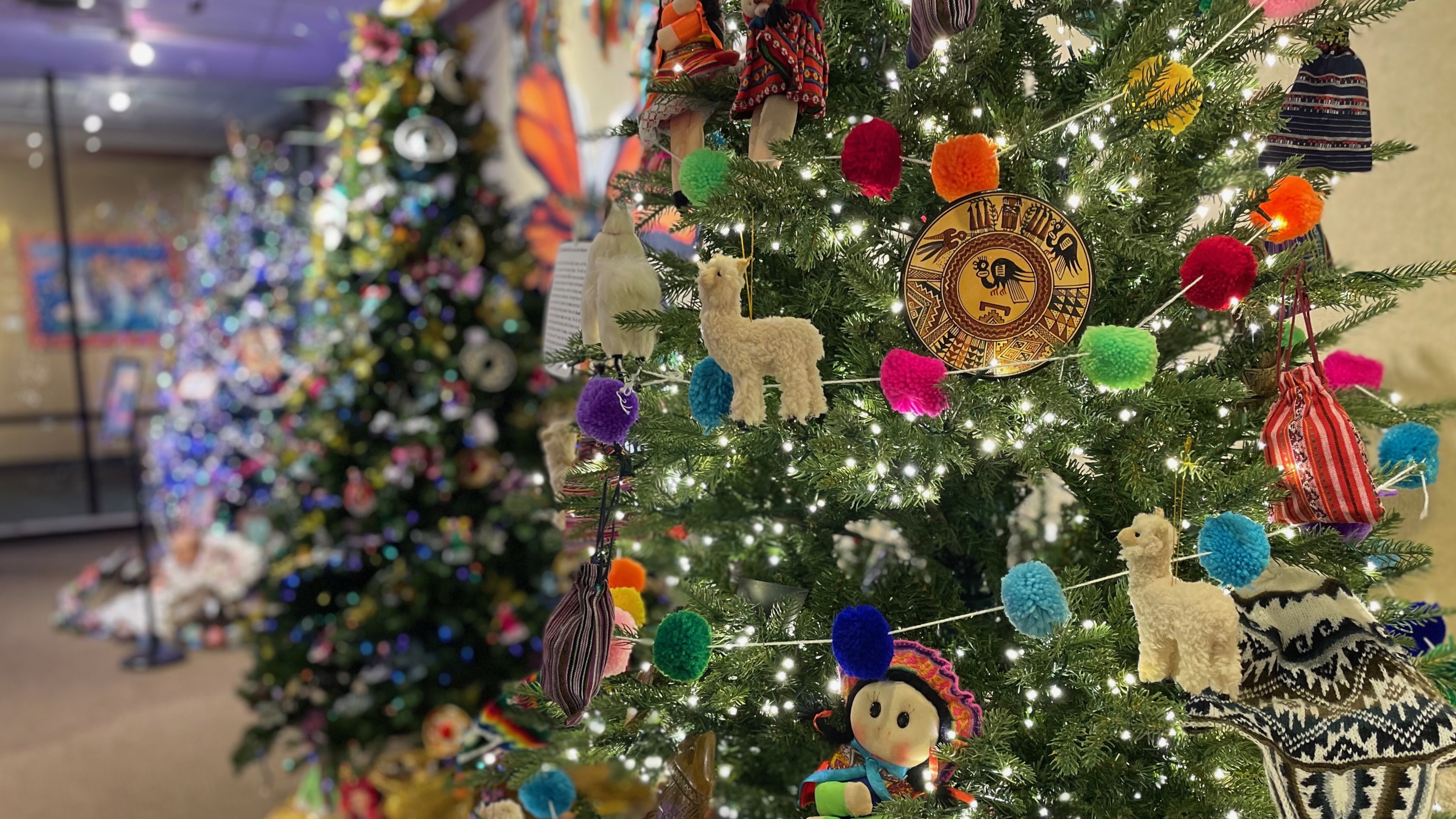 The Utah Cultural Celebration Center in West Valley City is hosting a holiday exhibit, Trees of Diversity, to showcase the community's varied cultures. The exhibit is pictured Thursday.