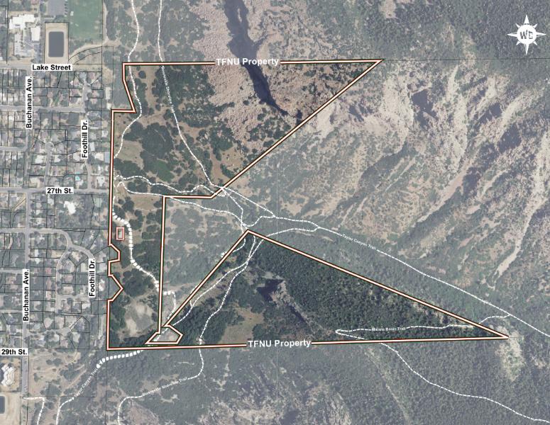 The 27th Street Trailhead opens trail access to approximately 100 acres of property east of the top of 27th Street  in Ogden.