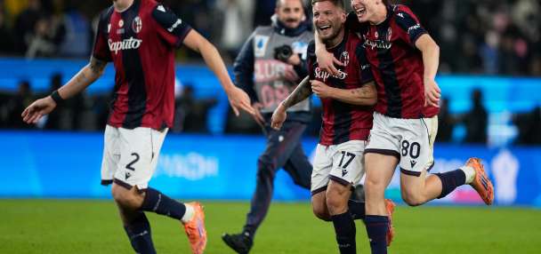 Bologna beats Inter Milan on penalties to qualify for Italian Super Cup final