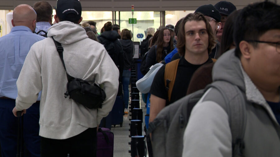 Salt Lake City International Airport busy with holiday travelers