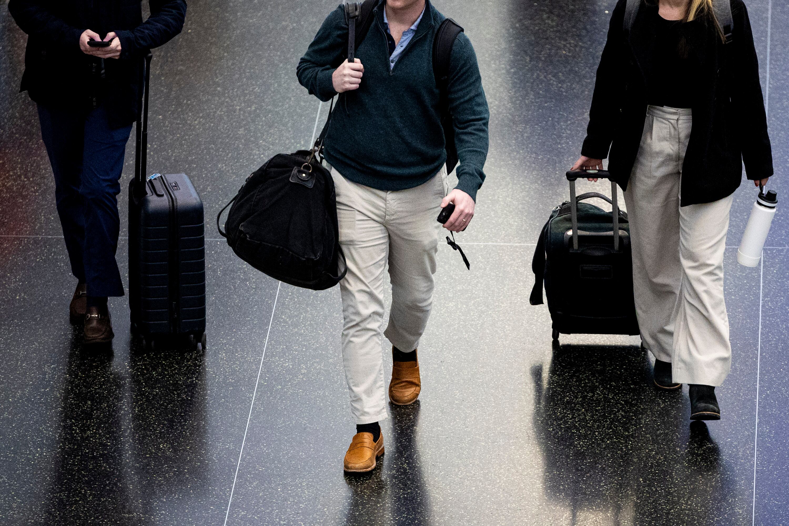 Travelers walk through the Salt Lake City International Airport on Nov. 12. Packing for holiday travel is a bit different, airport communications director Nancy Volmer said.