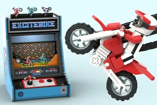 Dave McClelland's submission for Lego Ideas, called "Excitebike." The build is based on an 8-bit game released in 1984.