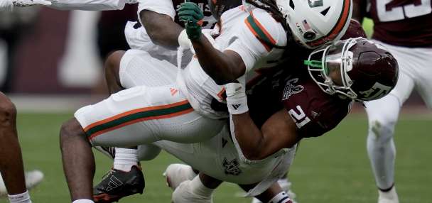 Miami's fierce defense dominates Texas A&M to advance to Cotton Bowl
