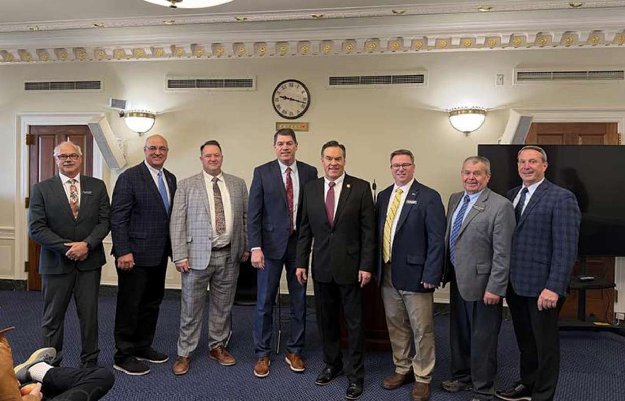 Sen. Kevin Cook, fourth from left, with U.S. Rep. Russ Fulcher and six other local legislators in Washington, D.C.