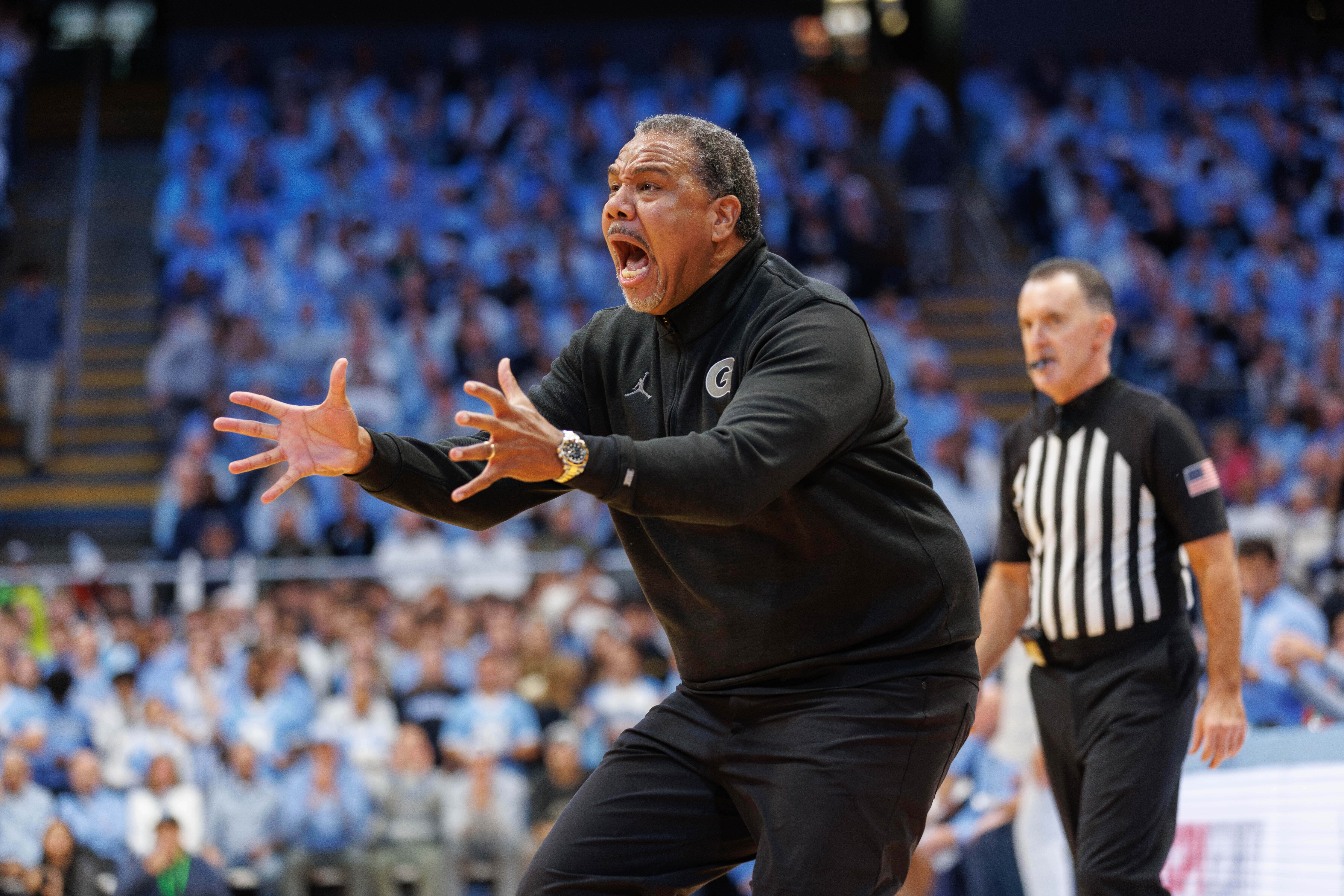 Georgetown coach Ed Cooley's water bottle throw earns him a one-game suspension
